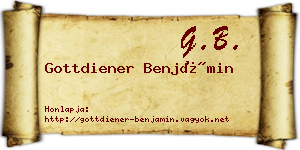 Gottdiener Benjámin névjegykártya